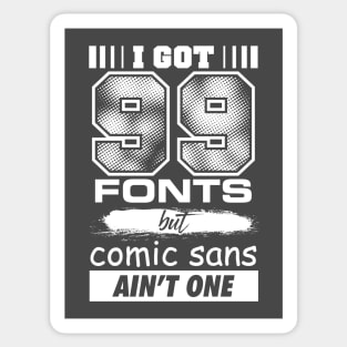 99 Fonts Sticker